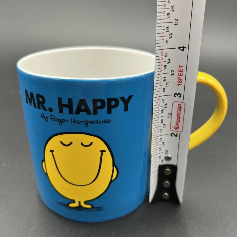 Mr Happy Coffee Mug Mr. Men Little Miss Series Roger Hargreaves Sanrio 2014 - Picture 9 of 10